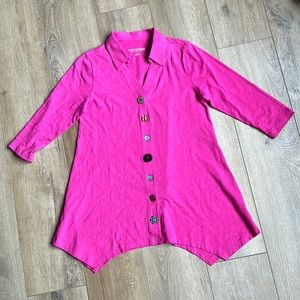 Soft surroundings danielle button down top XS